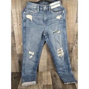 Womens Junior Arizona Mom High-Rise Distressed Jeans Size 1 W/Tags